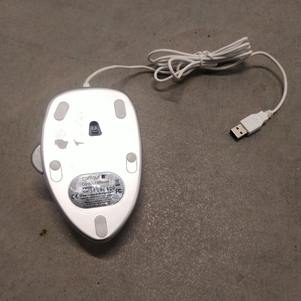 Contour Design PM05-L-L Large Left Handed Contour Mouse Light Gray Tested - Picture 8 of 8
